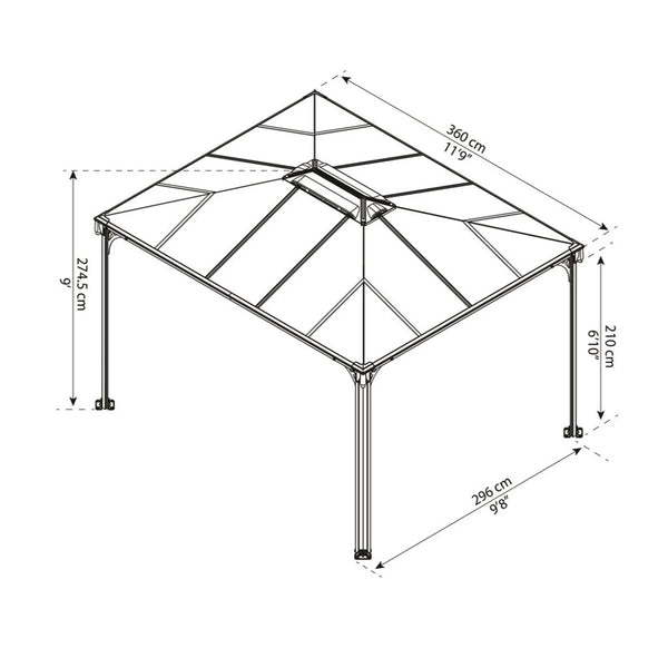 Pavillon Martinique 3600 - Antracitgrå