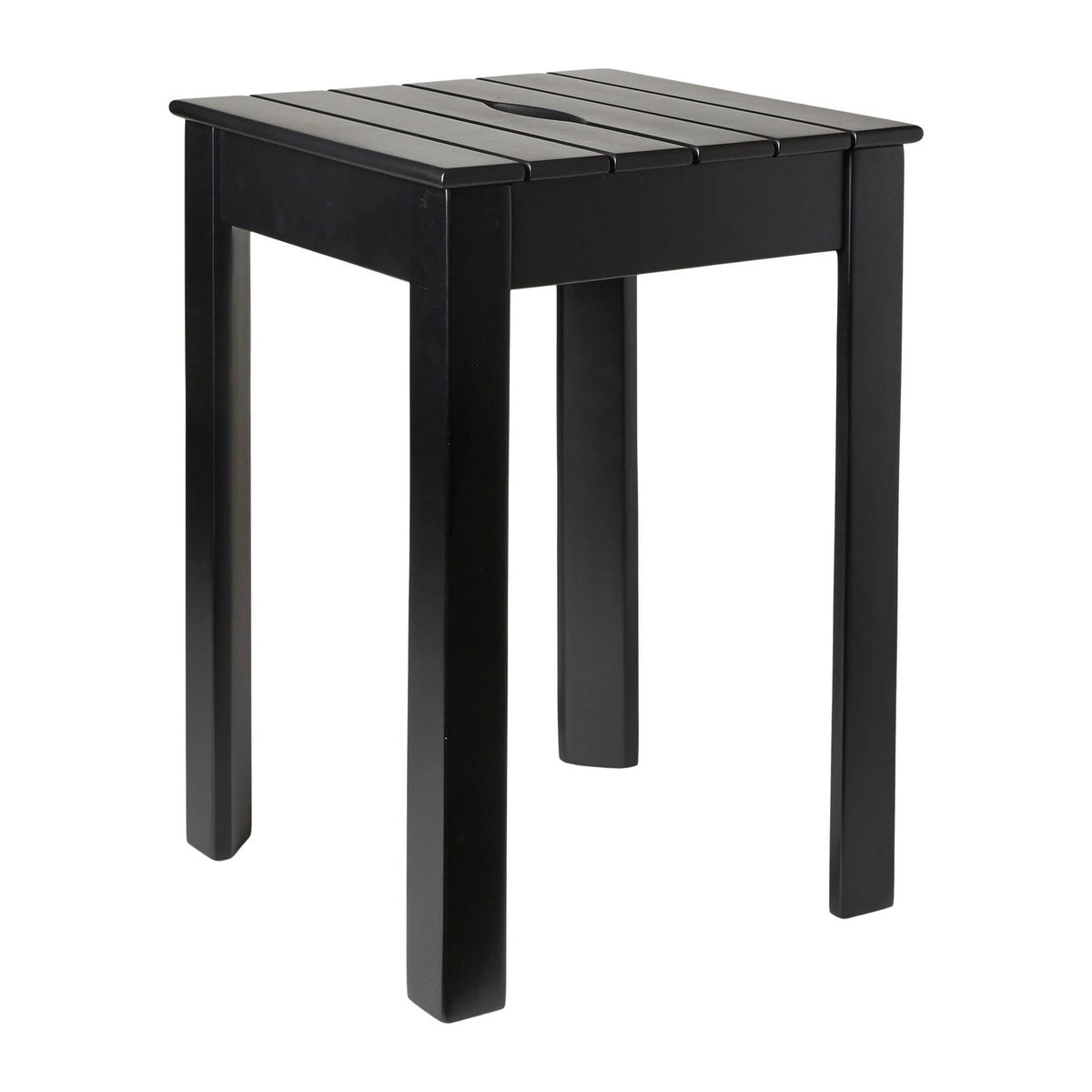 Tokyo Stackable Stool Acacia 32 x 32 x 46 cm - Black