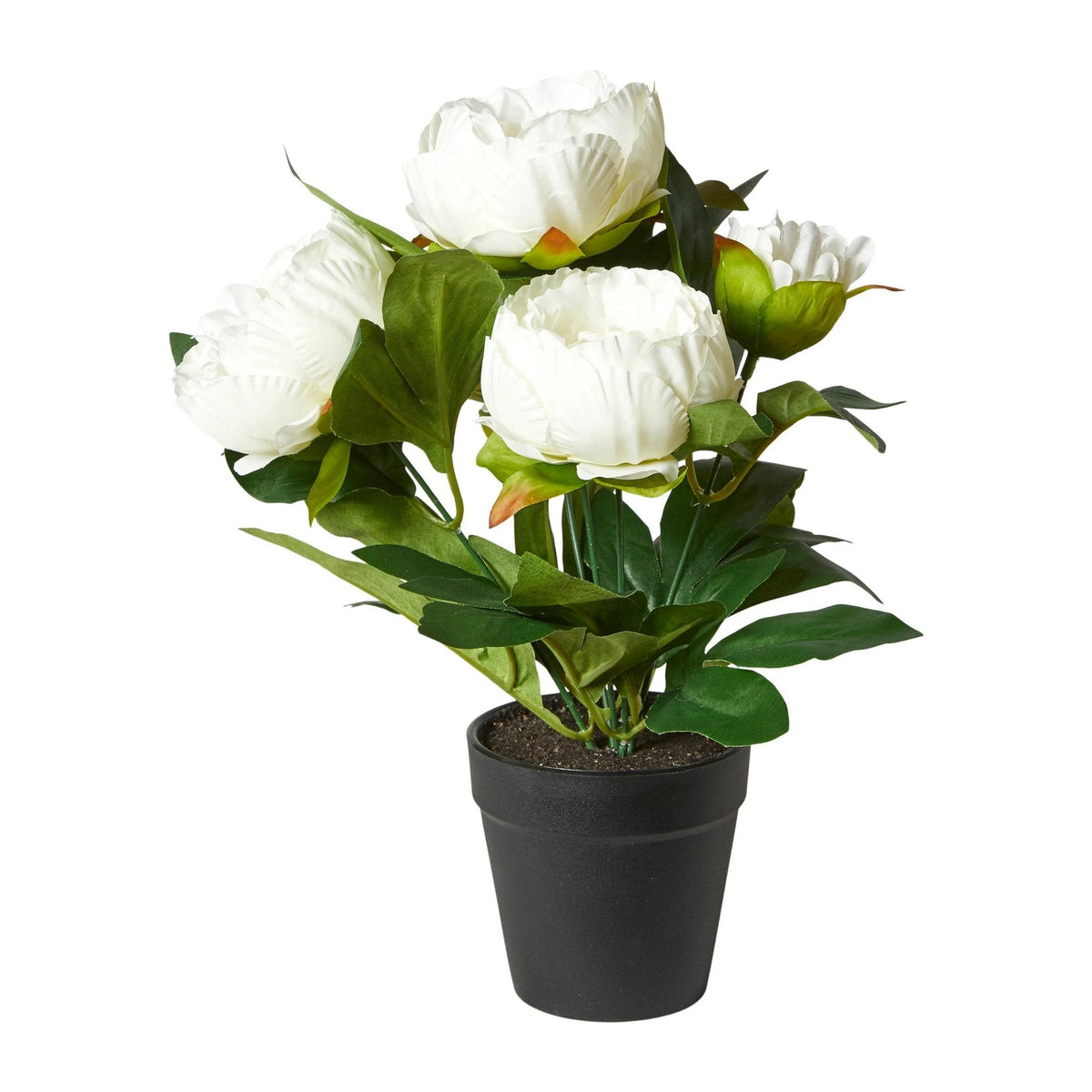 Artificial Peony in Pot H31 cm - White