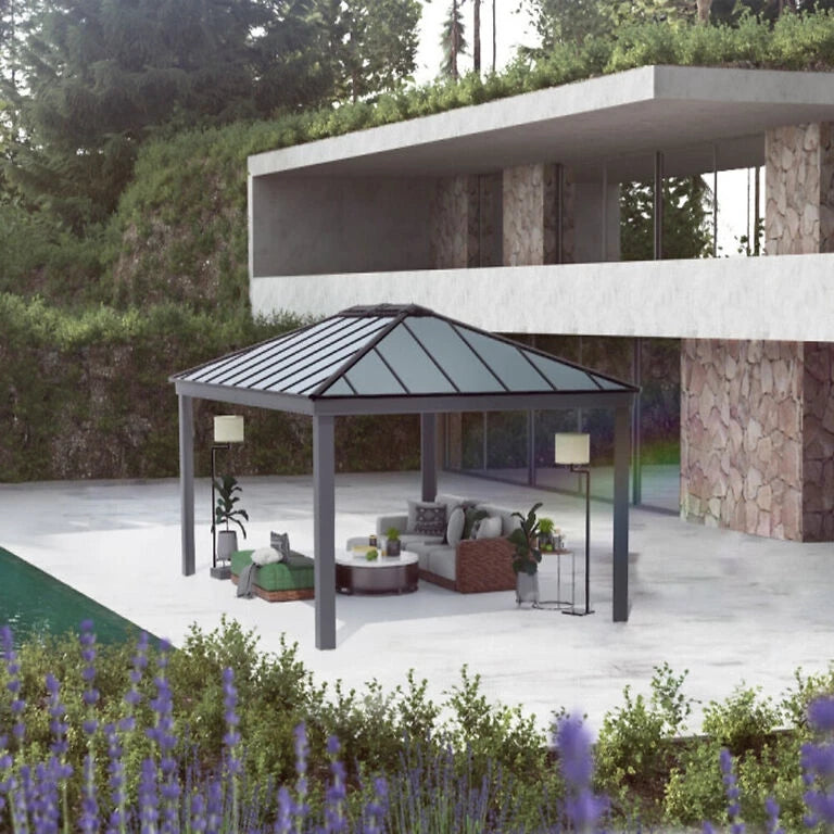 Pavillon Dallas 4,2 x 6 meter - Antracitgrå