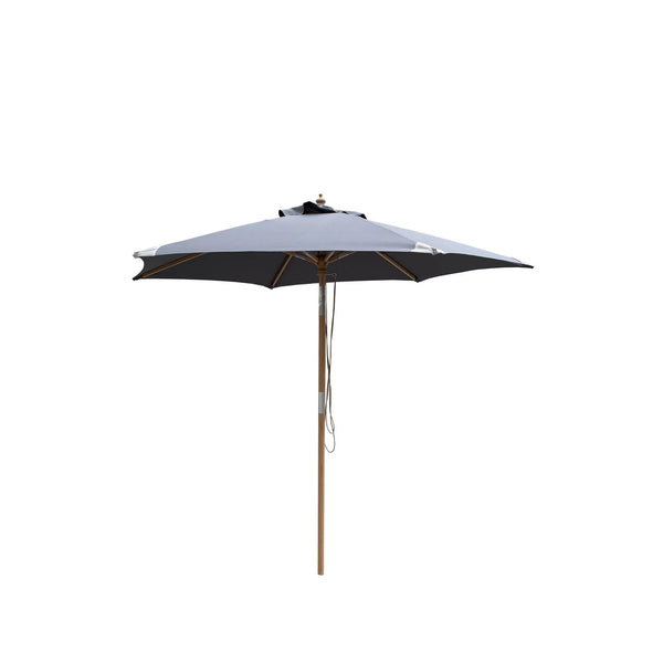 Geneve Parasol Ø2.5 m, Beech Pole - Grey