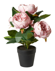 Artificial Peony in Pot H31 cm - Rose