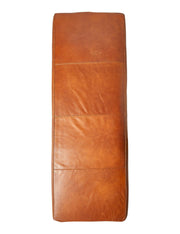 Buffalo Leather Bench Cushion 118 x 40 x 5 cm - Cognac