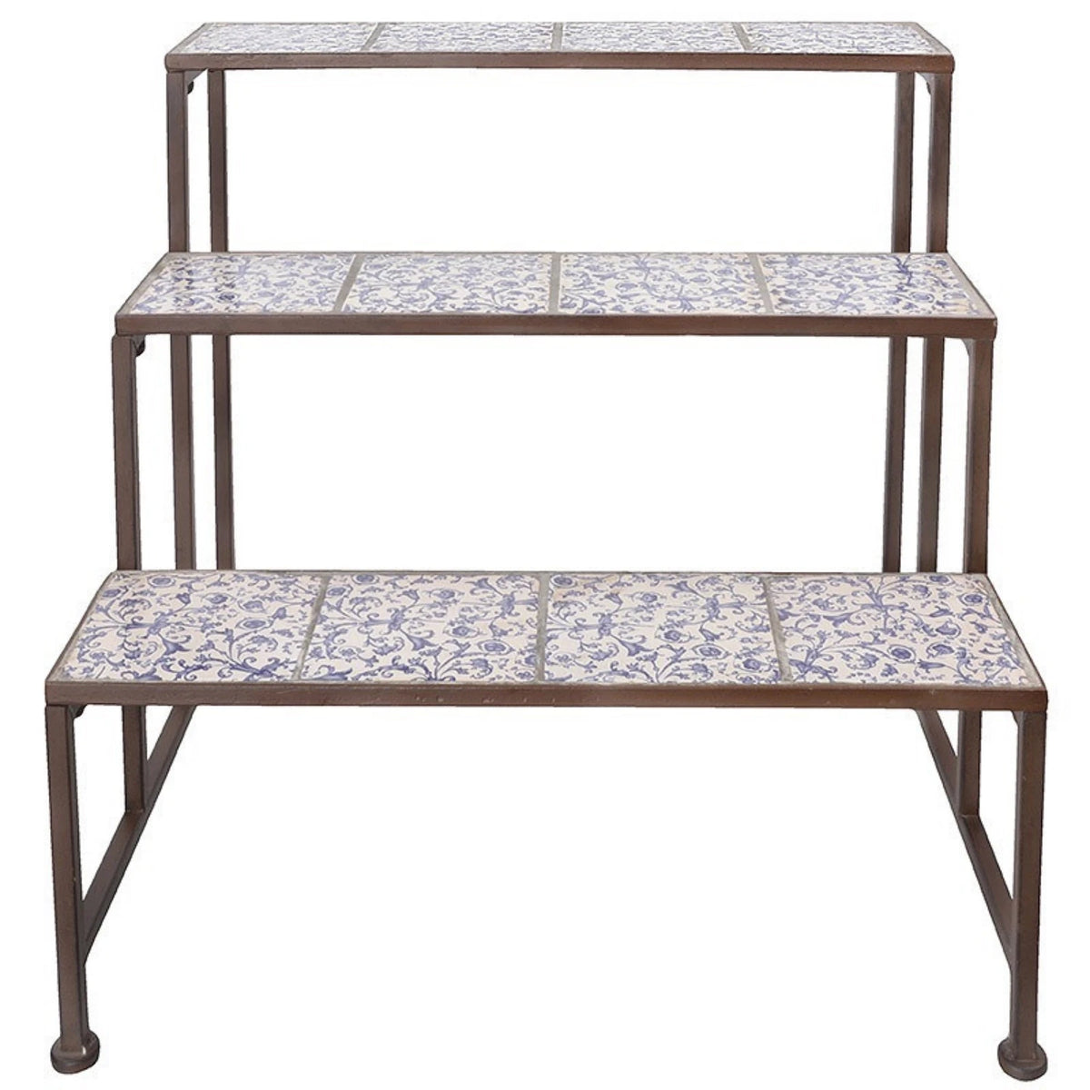Patineret keramik-etagere