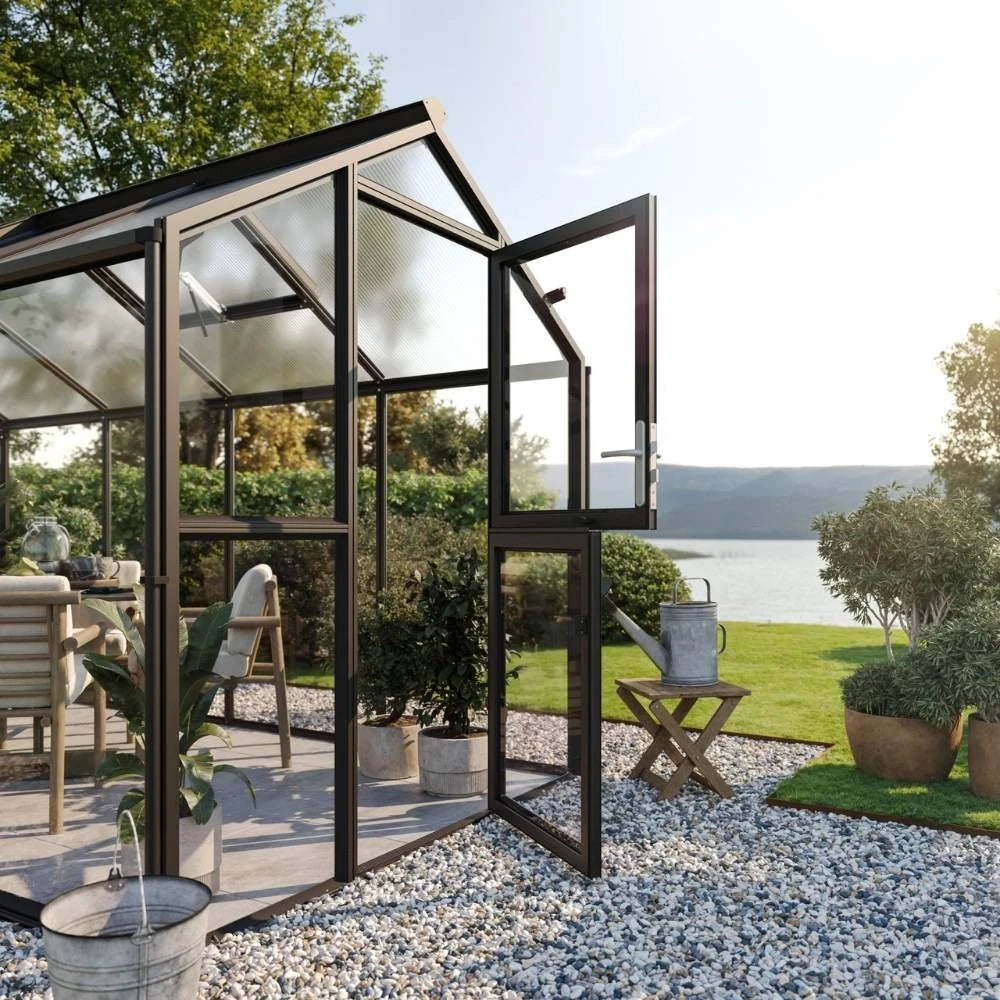 Greenhouse Galant IV, 4 mm glass + polycarbonate, fir green
