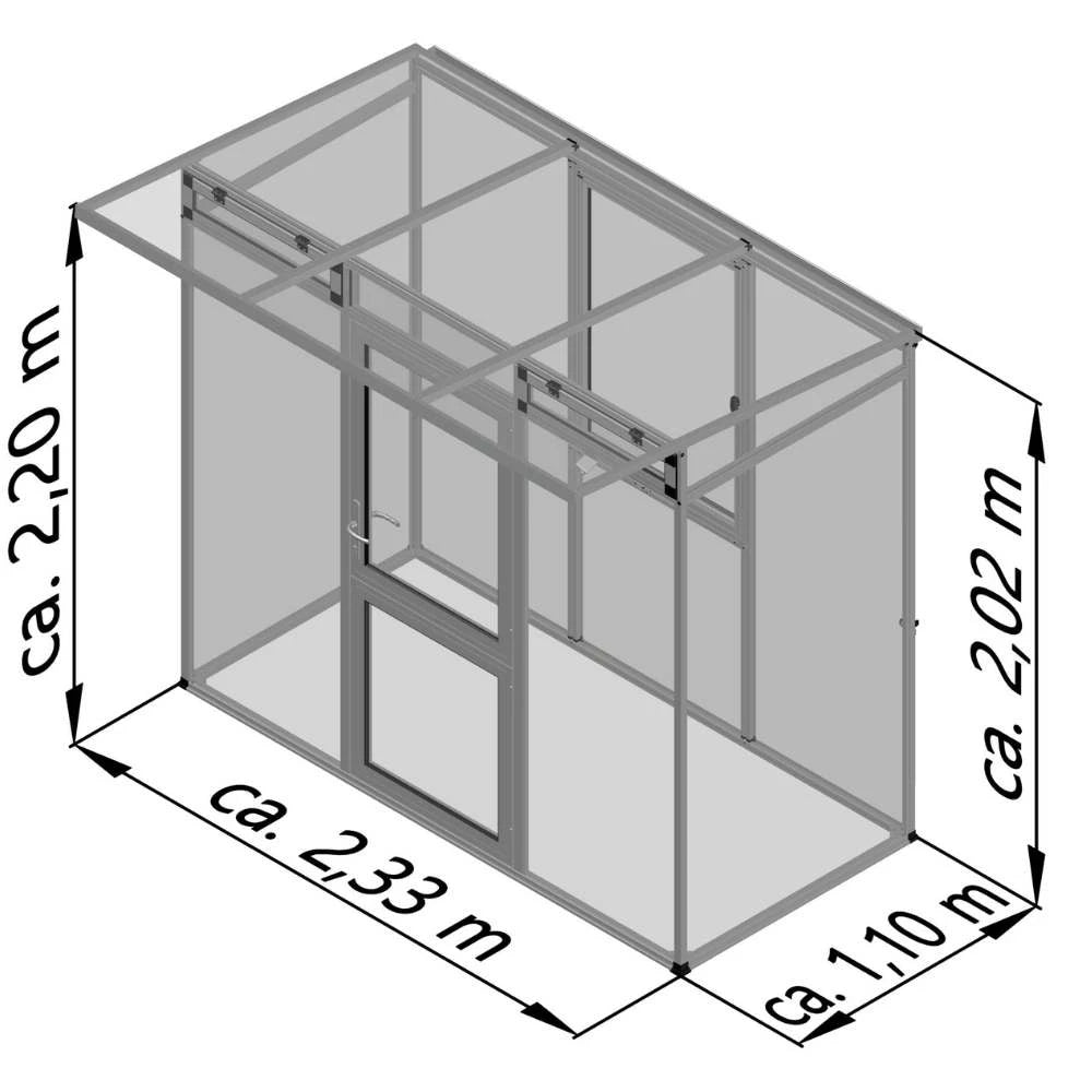 Greenhouse Linea I, anthracite-grey