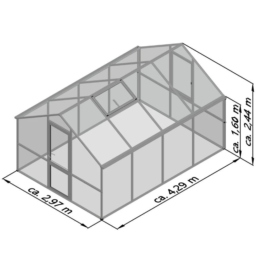 Greenhouse Nelke IV, anthracite-grey
