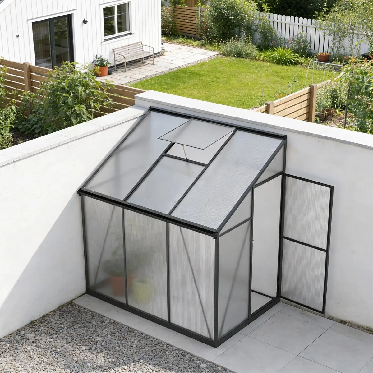 Vægdrivhus med sidedør