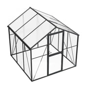Drivhus Premium Sort 232 cm - Glas/Polycarbonat