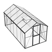 Drivhus Premium Sort 457 cm - Glas/Polycarbonat