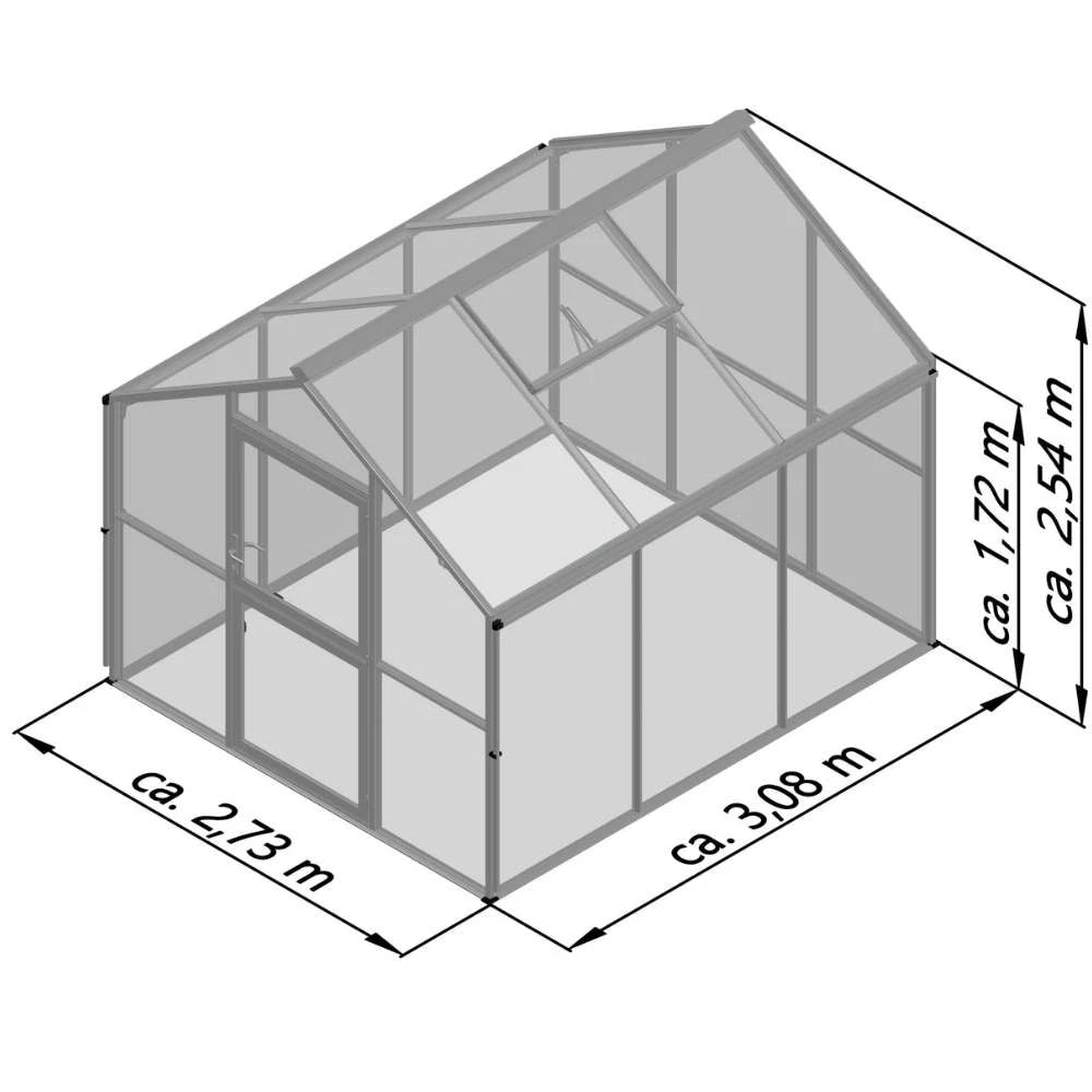 Greenhouse Novum III, 4 mm glass + polycarbonate, blank