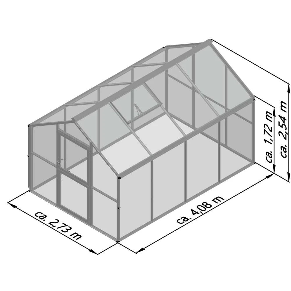 Greenhouse Novum IV, 4 mm glass + polycarbonate, blank