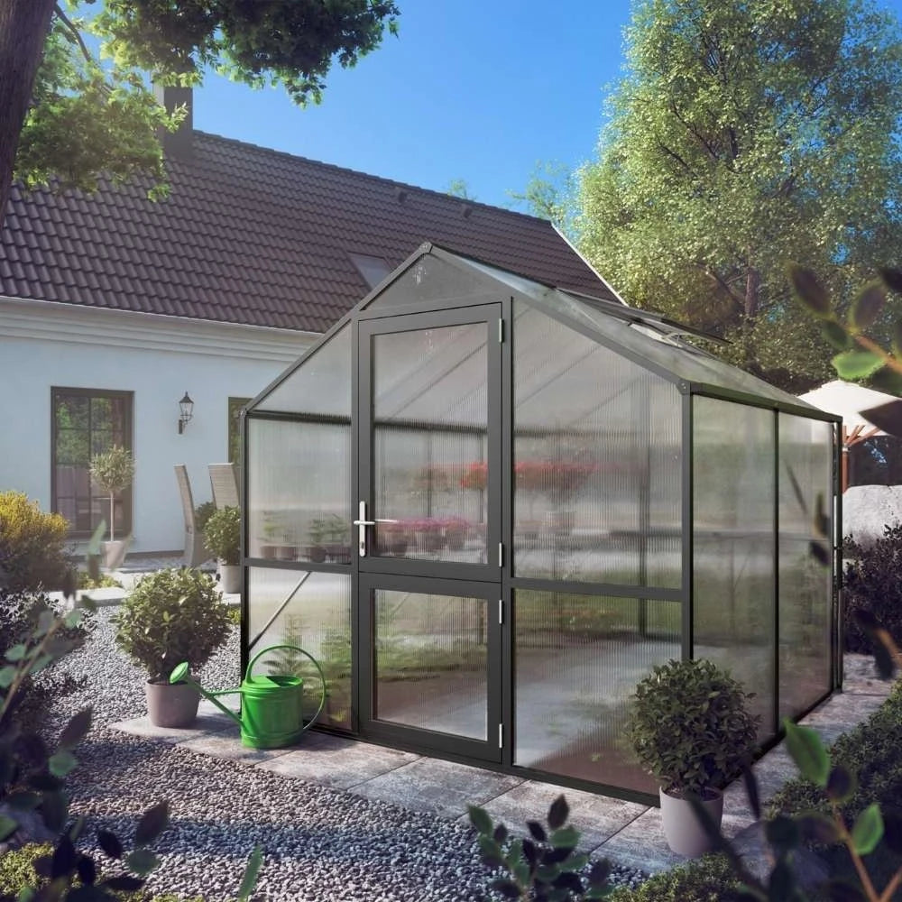 Rose II antracitgråt drivhus KGT – Moderne uderum