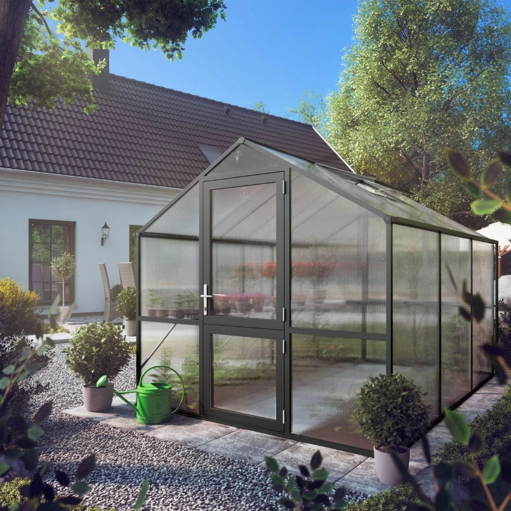 Rose III antracitgråt drivhus KGT – Stilrent design
