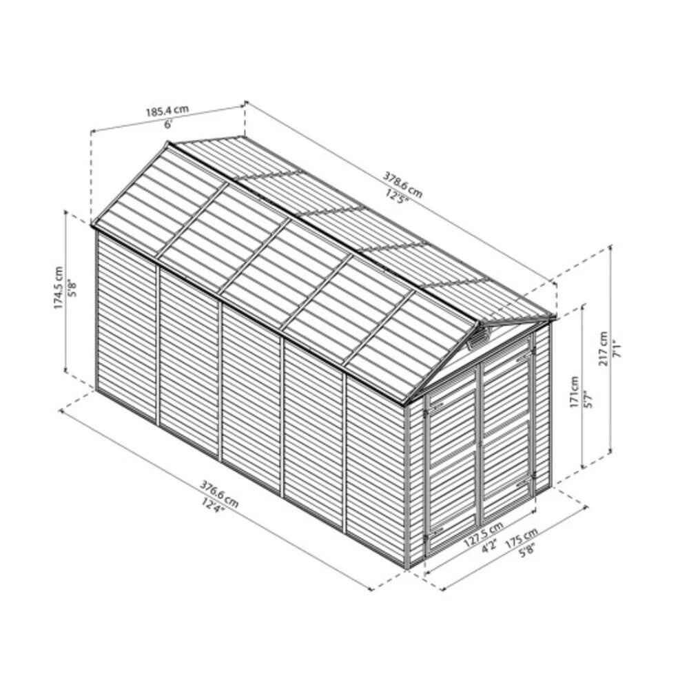 Skur SKYLIGHT 7,0 m2 - Midnatsgrå