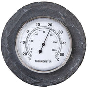 Rundt termometer i skifer